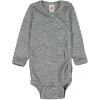 Engel - Kid's Wickelbody L/S - Merinounterwäsche Gr 74/80 grau