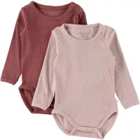 Minymo - Kid's Body L/S (2-Pack) - Alltagsunterwäsche Gr 56 rosa