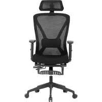 Autronic Bürostuhl Penang schwarz 62 cm breit ergonomisch drehbar mit Synchronmechanik Kopfstütze Armlehnen