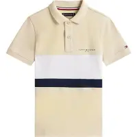 Tommy Hilfiger Boys Mini Embroidered Polo Classic Beige Colourblock Größe: 12 | Hemden Outlet | kids | Braun