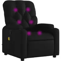 Syfax Massagesessel Schwarz Kunstleder