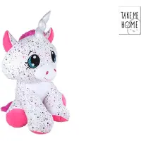 4sleep Nimm mich mit nach Hause Einhorn weiß rosa Kuscheltier – 70 cm