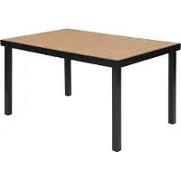 Mirpol IZZY Gartentisch 6-Sitzer 140x90x74 braun/schwarz