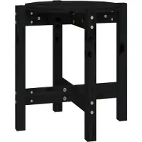 Syfax Couchtisch Schwarz Ø 42,5x45 cm Massivholz Kiefer