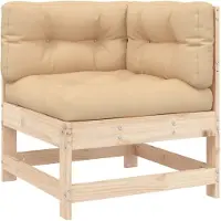Syfax Ecksofa mit Kissen Massivholz Kiefer