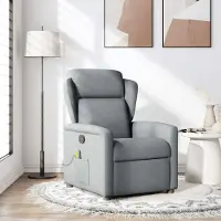 Syfax Massagesessel Hellgrau Stoff