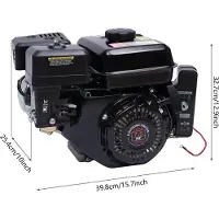StarTech.com Luftgekühlter Benzinmotor - 210cc 4-Takt Motor - 7,5 PS - Horizontalwelle 20 mm - Hand- & Elektrostart - Für Gokart, Holzspalter, Bodenfräse, Pumpe, Generator - Schwarz