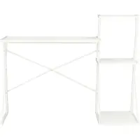 Syfax Schreibtisch mit Regal Weiß 116×50×93 cm