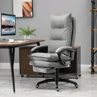 Sweiko Massage-Bürostuhl, Schreibtischsessel mit Massagefunktion, höhenverstellbarer, ergonomischer Drehstuhl, Nylon, Grau