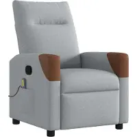 Syfax Massagesessel Hellgrau Stoff