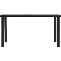 Syfax Esstisch Schwarz und Betongrau 140 x 70 x 75 cm MDF
