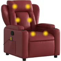 Syfax Massagesessel Weinrot Kunstleder