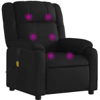 Syfax Massagesessel Schwarz Kunstleder