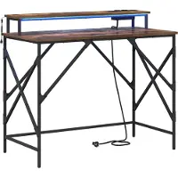 Syfax Schreibtisch Räuchereiche 100 x 50 x 86,5 cm Holzwerkstoff
