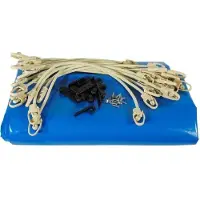 Ubbink Winter- und Sicherheitsabdeckung für Holzpool, , Rechteckig 350x650, Blau, 550gr