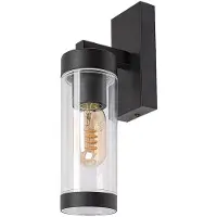 Rabalux 7386 Außenwandleuchte Kolta, E27, Aluminium, schwarz, rund, Modern, IP44, ø75mm