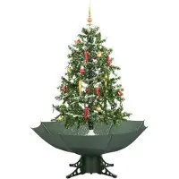 Syfax Schneiender Weihnachtsbaum mit Schirmfuß Grün 140 cm