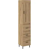 Syfax Highboard Artisan-Eiche 34,5 x 34 x 180 cm Holzwerkstoff