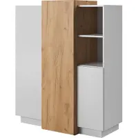 Furnlux Classic FURNLUX Anrichte 3d Weiss Und Gold 110cm / Hauptfarbe: Beige / Abmessungen: 110 x 134 x 45 cm