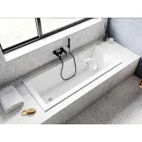 Markenlos Badewanne Rechteck Wanne Acrylwanne 170x70 Modern Slim ohne Gehäuse