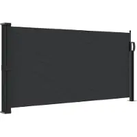Syfax Seitenmarkise Ausziehbar Schwarz 100x500 cm