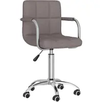 Syfax Taupe Stoff Bürostuhl, drehbar, höhenverstellbar, mit Rollen, 50x47x74,5-86 cm