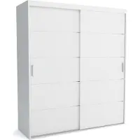 Furnlux Classic FURNLUX Garderobenmatte C Weiss 160cm / Hauptfarbe: Weiß / Abmessungen: 160 x 60 x 205 cm