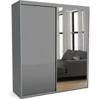 Furnlux Classic FURNLUX Garderobenmatte A Grau 130cm / Hauptfarbe: Grau / Abmessungen: 130 x 60 x 205 cm