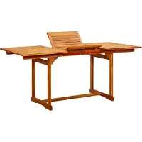 Syfax Garten-Esstisch (120-170)x80x75 cm Massivholz Akazie