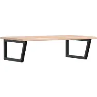 Syfax Waschtischplatte mit Halterung Stahl und Massivholz Eiche