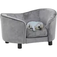 Syfax Hundesofa Grau 69x49x40 cm Plüsch
