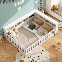 STILVORA Kinderbett 140×200 mit rausfallschutz,Jugendbett mit Steckdose und usb,Tagesbett Schlafsofa ohne Matratze,Weiß