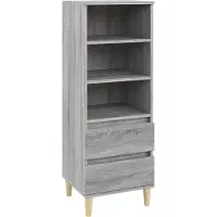 Syfax Highboard Grau Sonoma 40x36x110 cm Holzwerkstoff