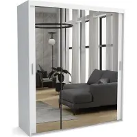 Furnlux Classic FURNLUX Garderobenmatte A Weiss 190cm / Hauptfarbe: Weiß / Abmessungen: 190 x 60 x 205 cm