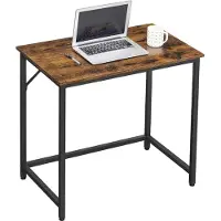 Vasagle Schreibtisch, Kleiner Computerschreibtisch, Büro für Arbeitszimmer, Schlafzimmer, 50 x 80 x 76 cm, Industriedesign, Metallgestell
