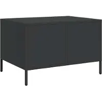 Syfax Couchtisch Schwarz 68,5x50x43,5 cm Kaltgewalzter Stahl