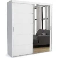 Furnlux Classic FURNLUX Garderobenmatte C Weiss 170cm / Hauptfarbe: Weiß / Abmessungen: 170 x 60 x 205 cm
