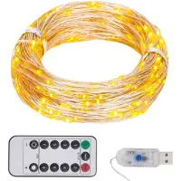 Syfax LED-Lichterkette mit 300 LEDs Warmweiß 30 m
