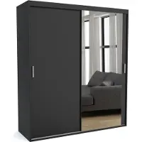 Furnlux Classic FURNLUX Garderobenmatte A Schwarz 120cm / Hauptfarbe: Schwarz / Abmessungen: 120 x 60 x 205 cm