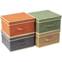 Sonstiges Aufbewahrungsboxen mit Deckel - Faltbarer Aufbewahrungskorb 4er-Set 33,5 * 31,75 * 17,5 cm