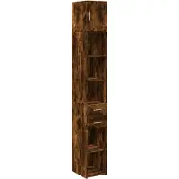 Syfax Hochschrank Schmal Räuchereiche 30x42,5x225 cm Holzwerkstoff