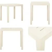 vidaXL Gartentisch Weiß 79x65x72 cm Kunststoff - Gartentisch - Gartentische - Tisch - Tische