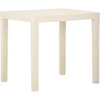 Syfax Gartentisch Weiß 79x65x72 cm Kunststoff