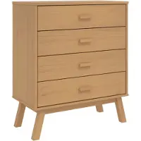 Syfax Schubladenschrank OLDEN Braun Massivholz Kiefer