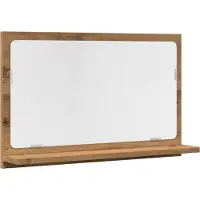 Syfax Badspiegel mit Ablage Artisan-Eiche 60x11x37 cm Holzwerkstoff