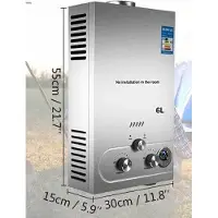 OEM Warmwasserbereiter, Durchlauferhitzer, Edelstahl, 6 L 12KW