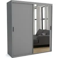 Furnlux Classic FURNLUX Garderobenmatte C Grau 160cm / Hauptfarbe: Grau / Abmessungen: 160 x 60 x 205 cm