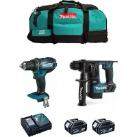 Makita Kit MK201 (DDF482 + DHR171 + 2 x 5,0 Ah + DC18RC + LXT600)