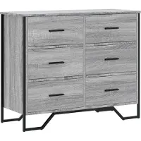 Syfax Kommode Grau Sonoma 91x35,5x74,5 cm Holzwerkstoff