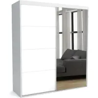 Furnlux Classic FURNLUX Garderobenmatte C Weiss 170cm / Hauptfarbe: Weiß / Abmessungen: 170 x 60 x 205 cm